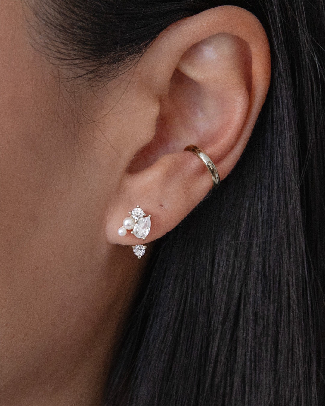 Pear Ear Jackets - Silver