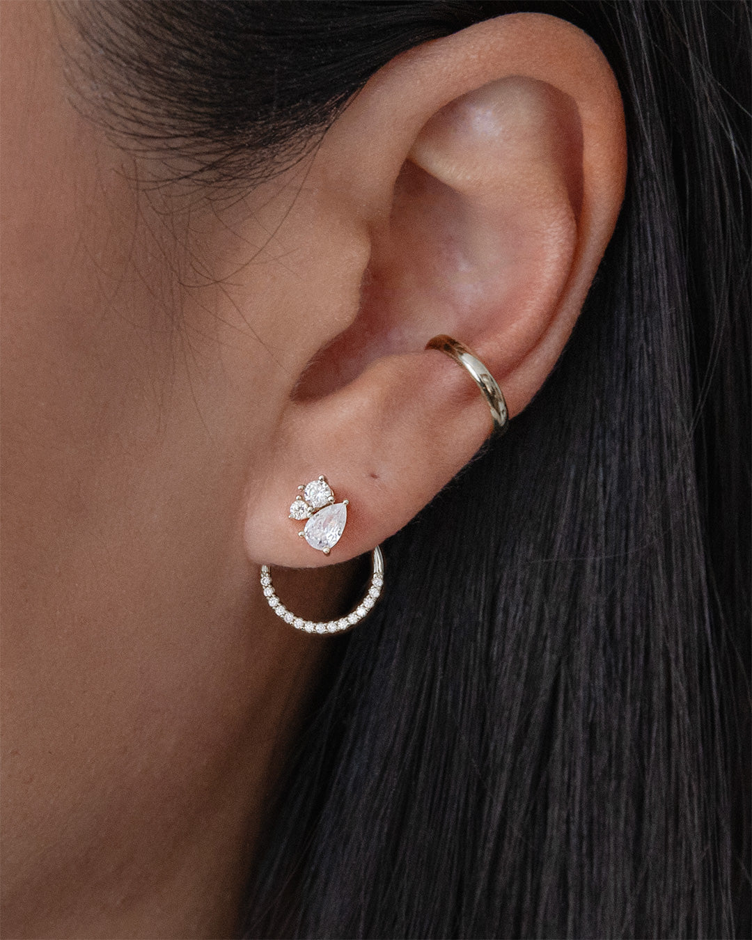 Pear Ear Jackets - Silver