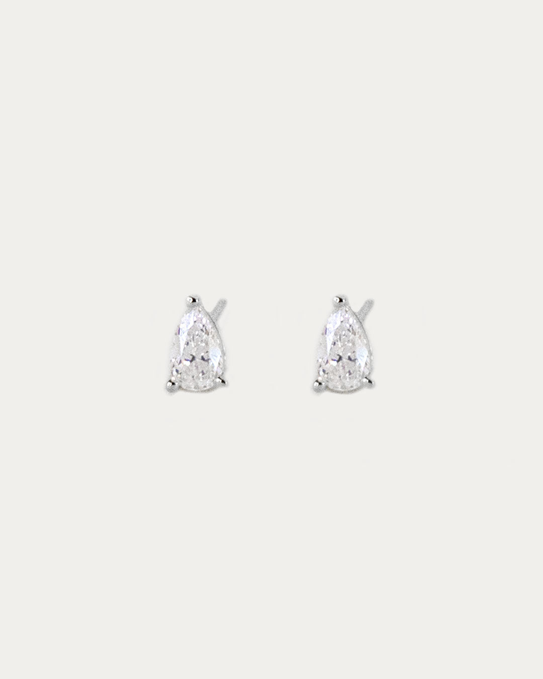 Pear Studs - Silver