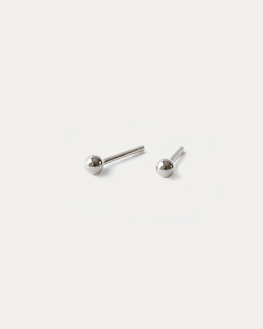 Mini Ball Stud Earrings - Silver