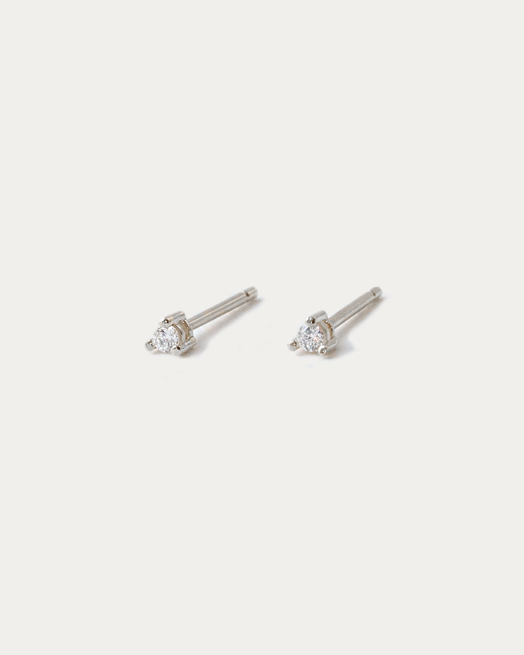Mini Solitaire Studs - Silver