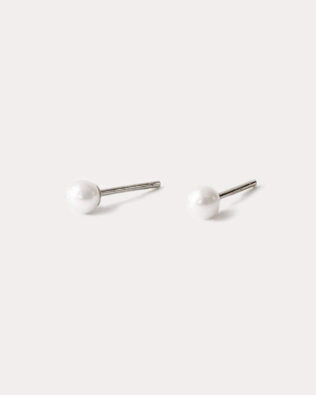 Petite Pearl Studs - Silver