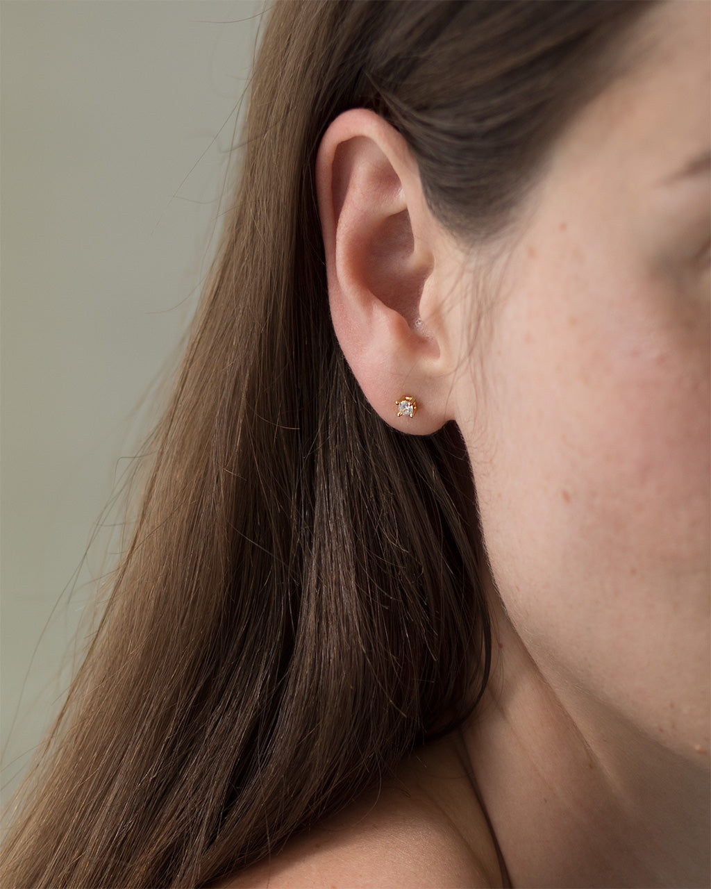 Solitaire Stud Earrings