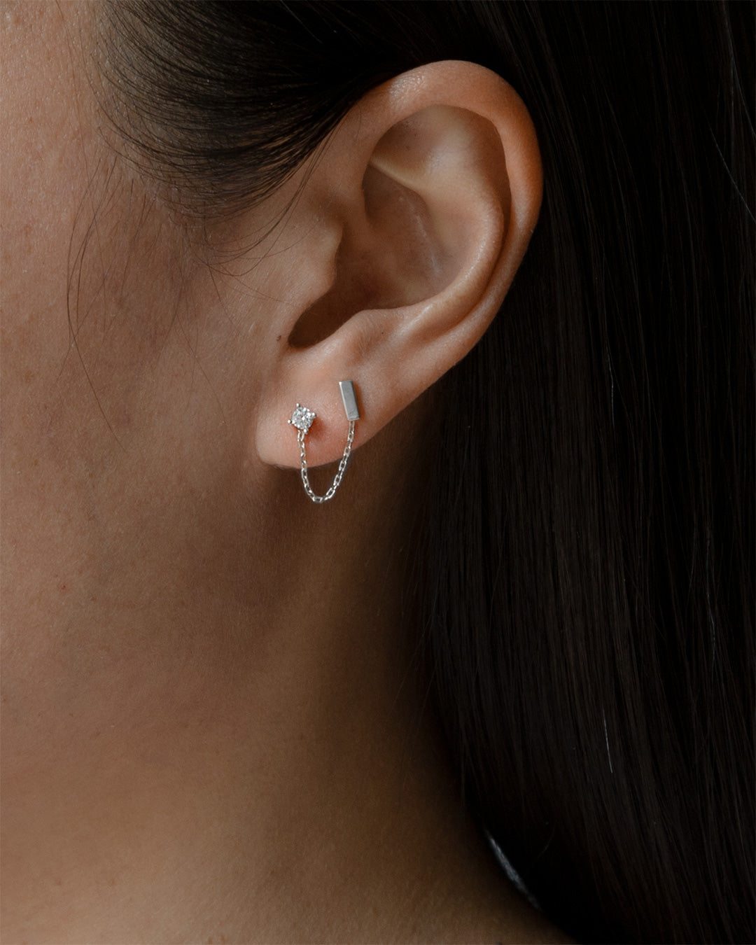 Chain Ear Jackets (Small) - Silver