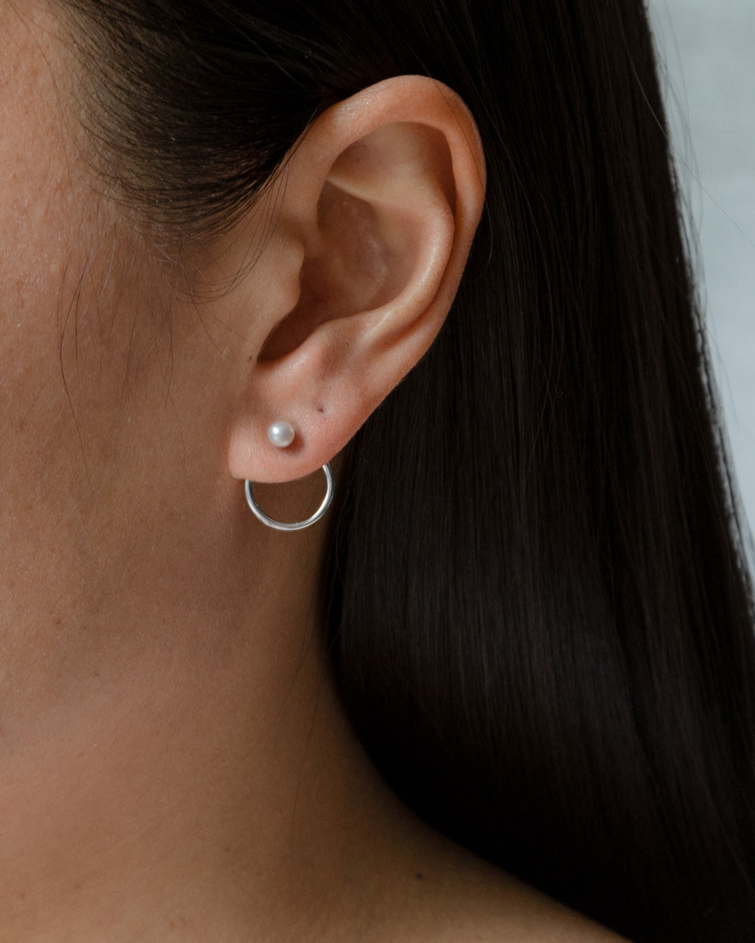 Petite Pearl Studs - Silver