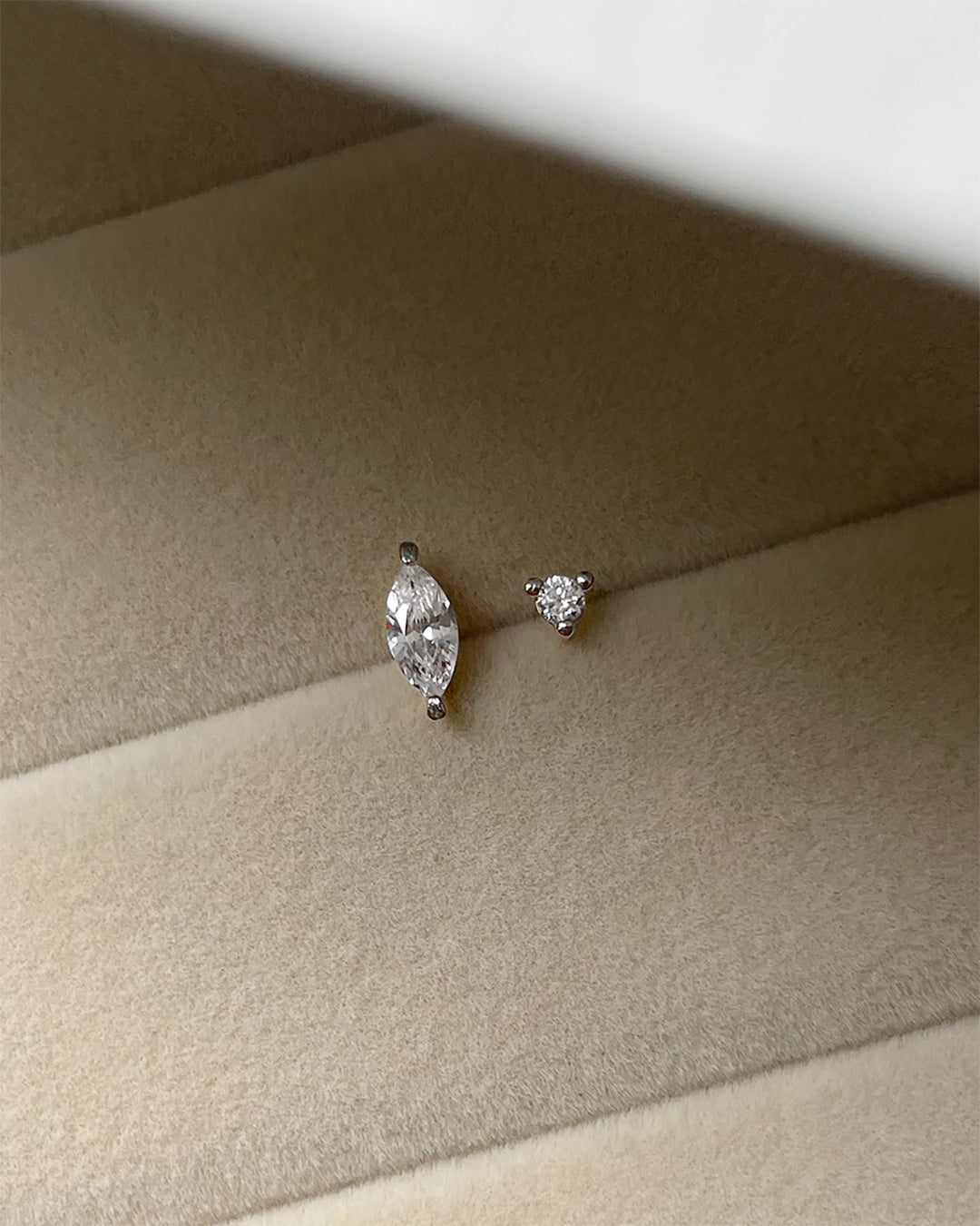 Marquise Studs - Silver
