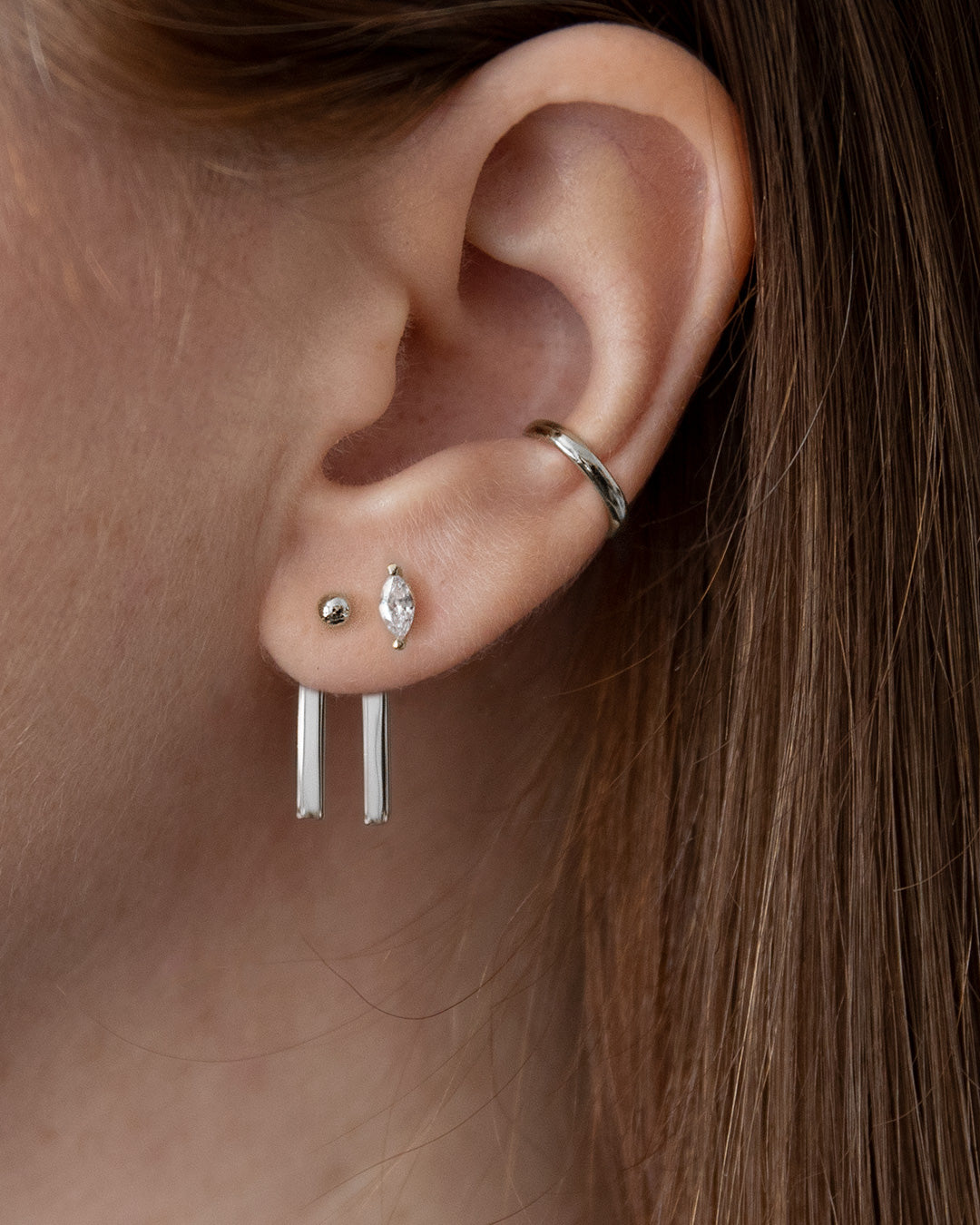 Mini Ball Stud Earrings - Silver