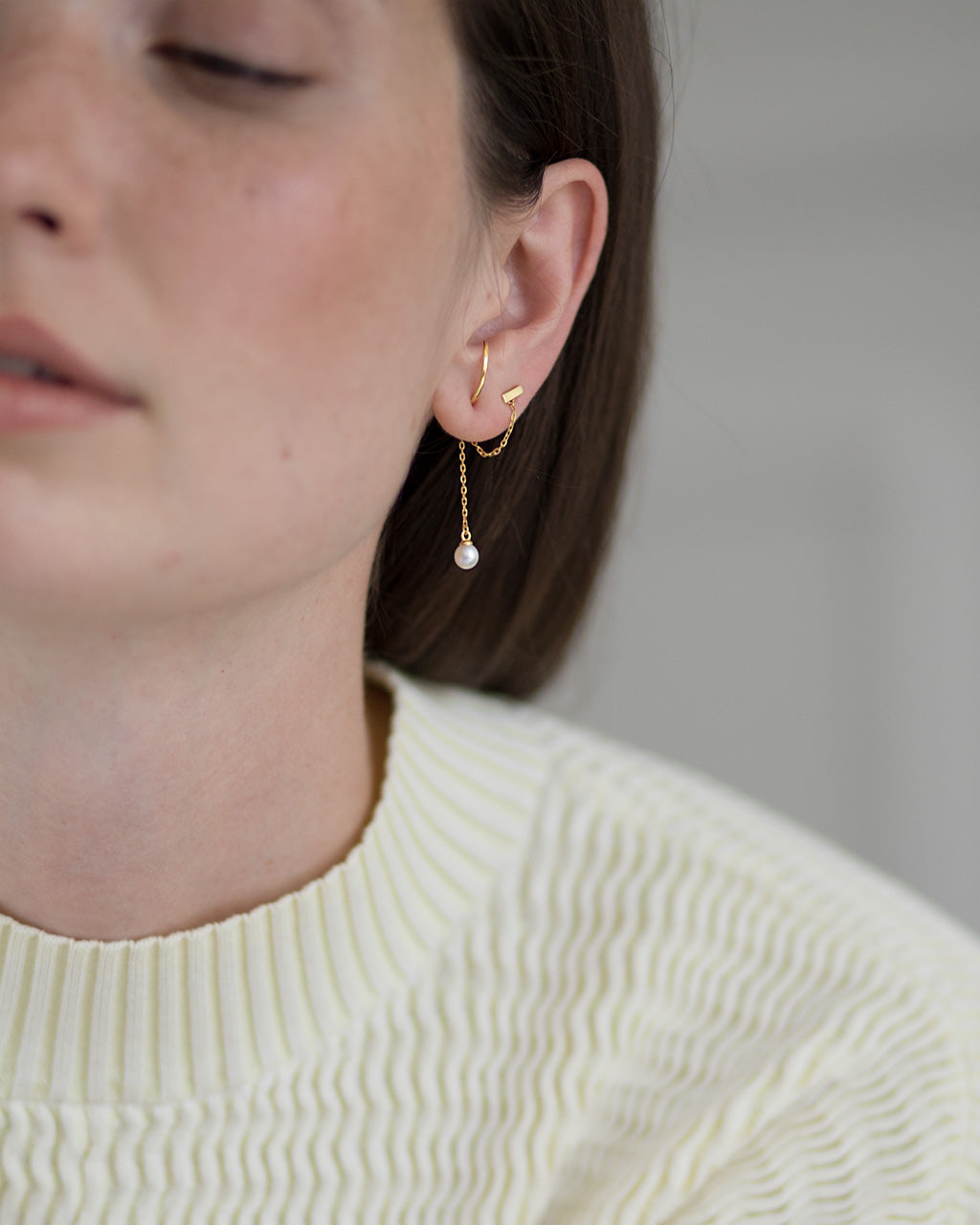Stripe Stud Earrings
