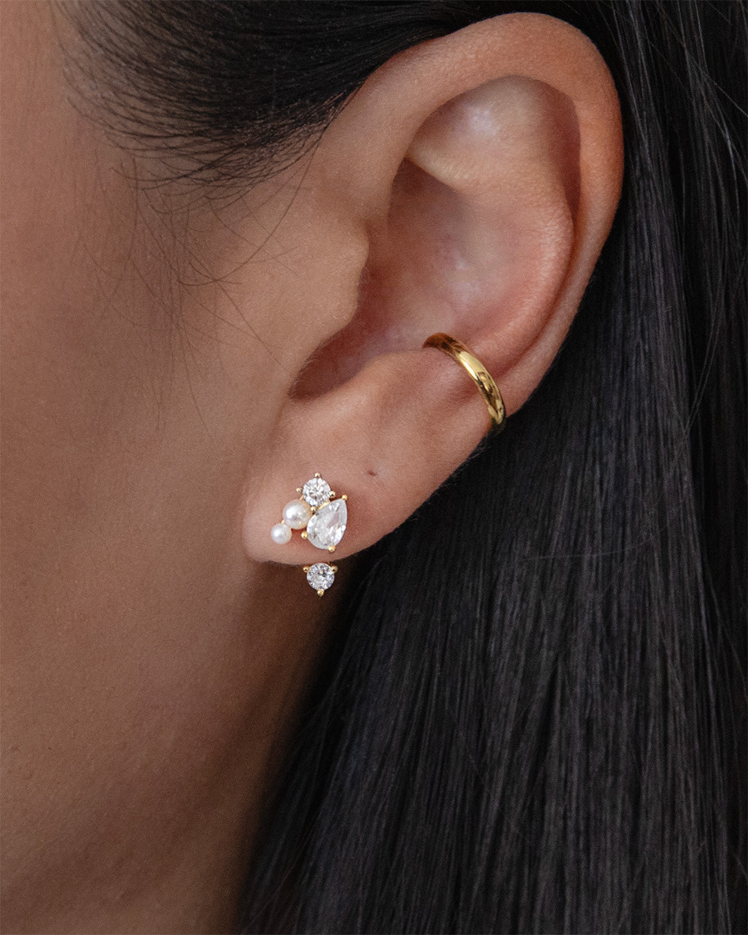 Chain Cuff Ear Jacket - Silver - Jewels & Aces