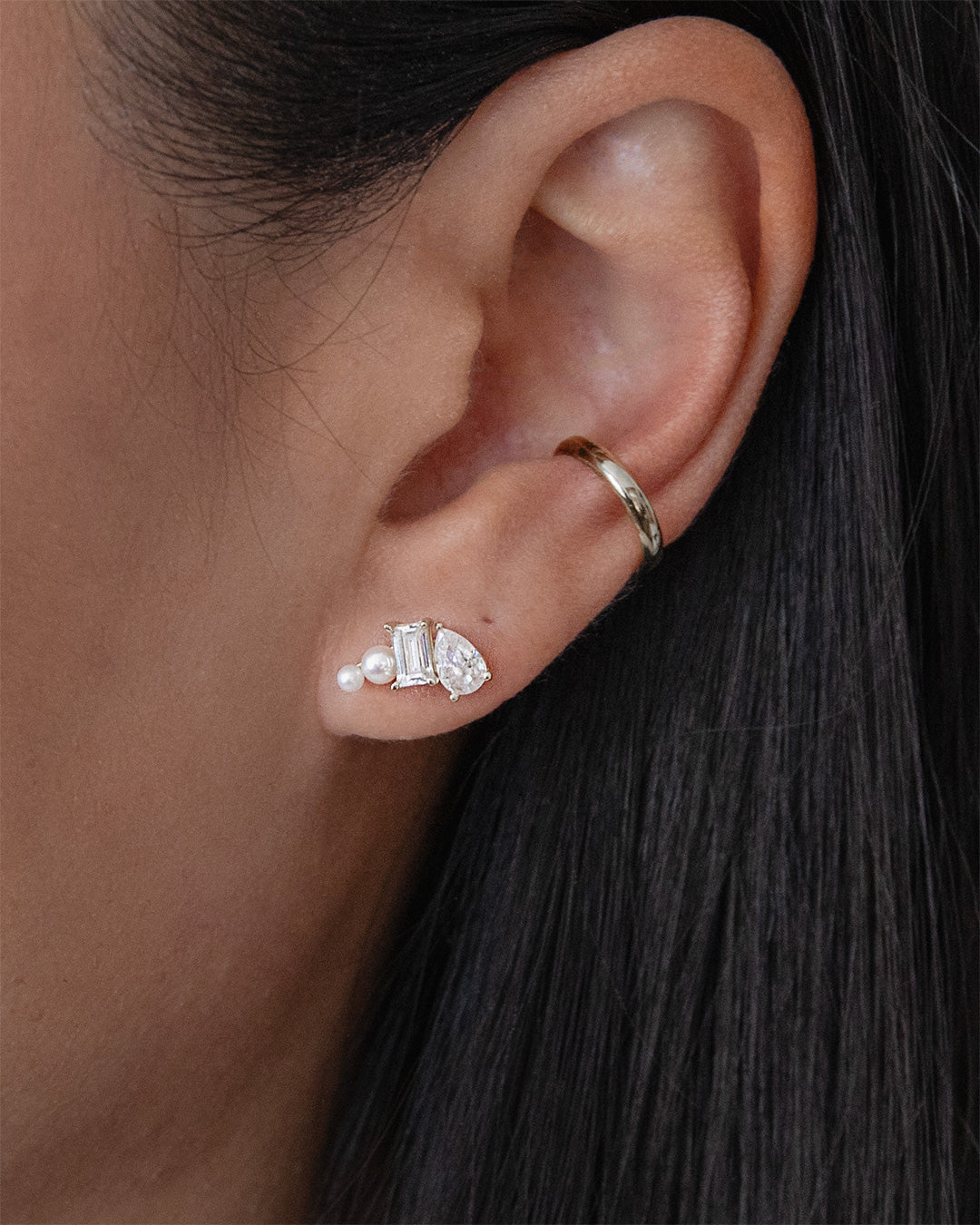 Pear Ear Jackets - Silver