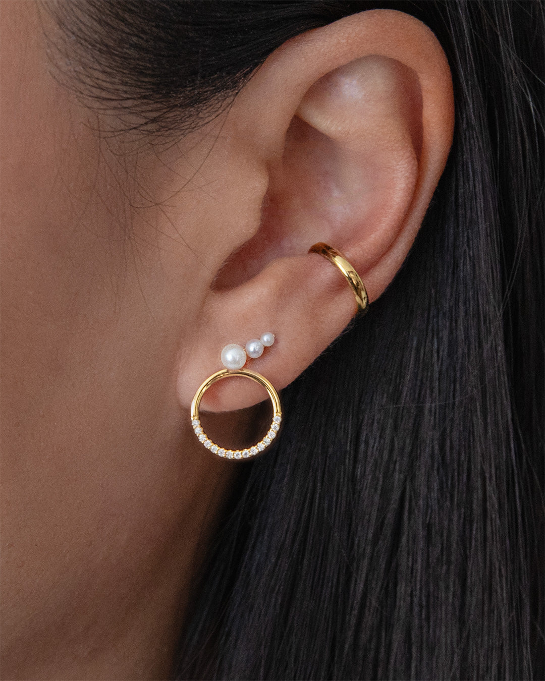 Deer Gold Silver Plated Statement Earrings Peach – AshokaSundari Jewels