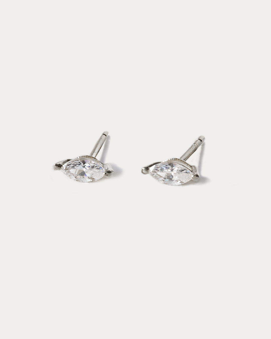 Marquise Studs - Silver