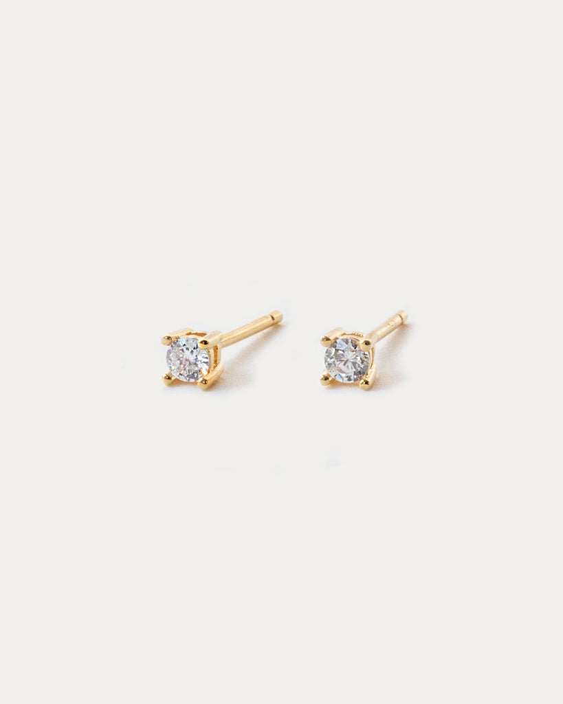 Tiny gem sales stud earrings