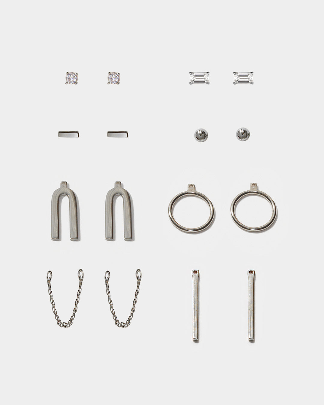 The Complete Essentials Earring Capsule Set - Silver