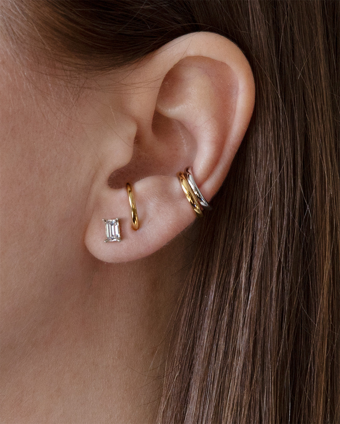 Buy AccessHer Gold Toned & White Classic Ear Cuff - Earrings for Women  8734261 | Myntra